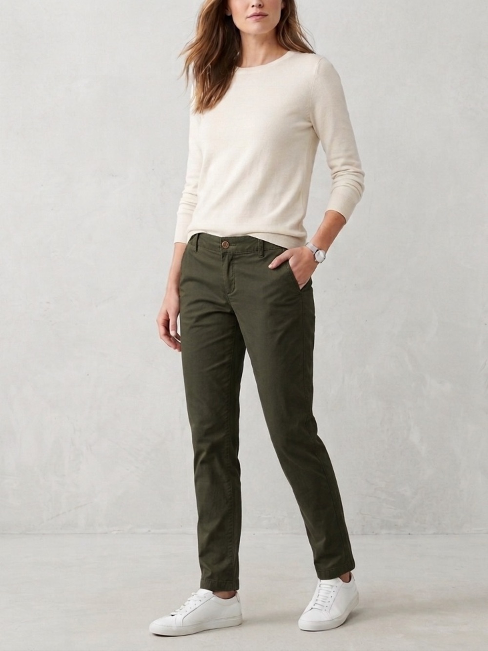 Roots Canada Premium Quality Olive Green Chino Pants